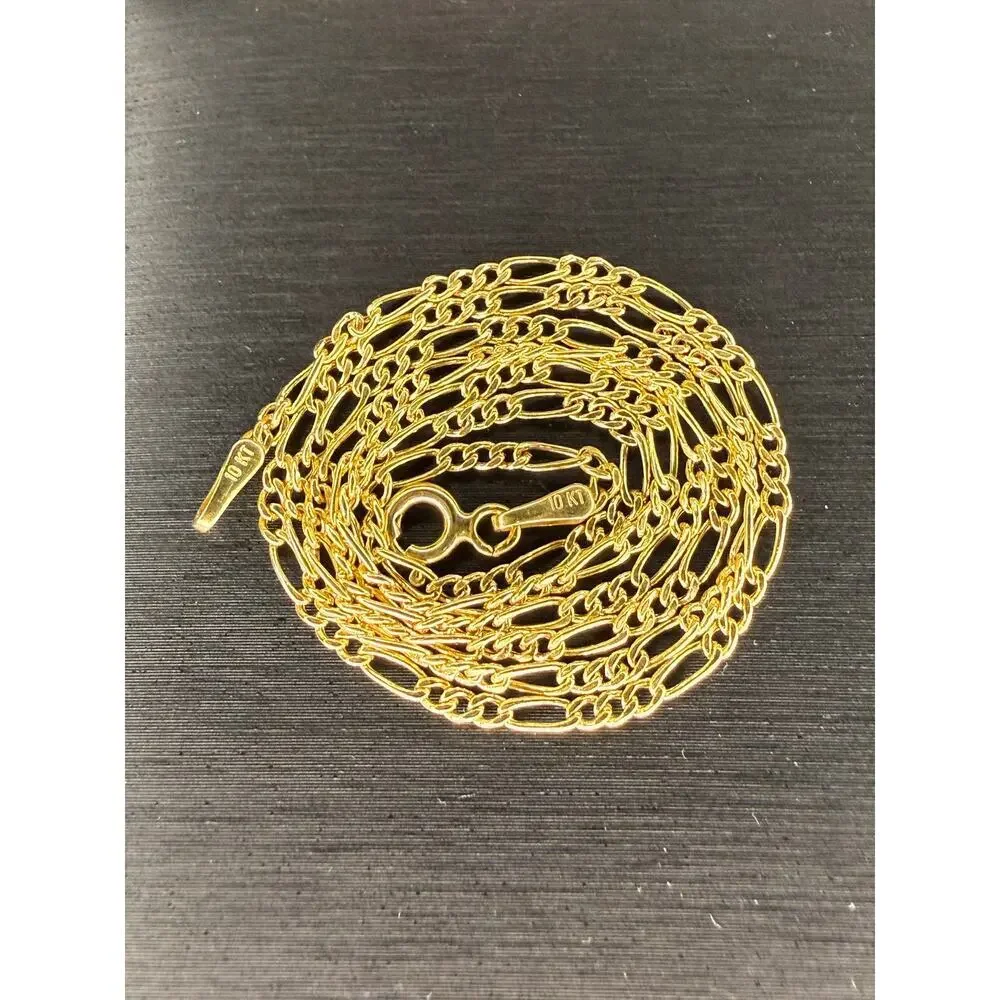 Jewelry Solid 10k Yellow Italian Gold Fígaro Link Chain 18” Long 2mm Wide